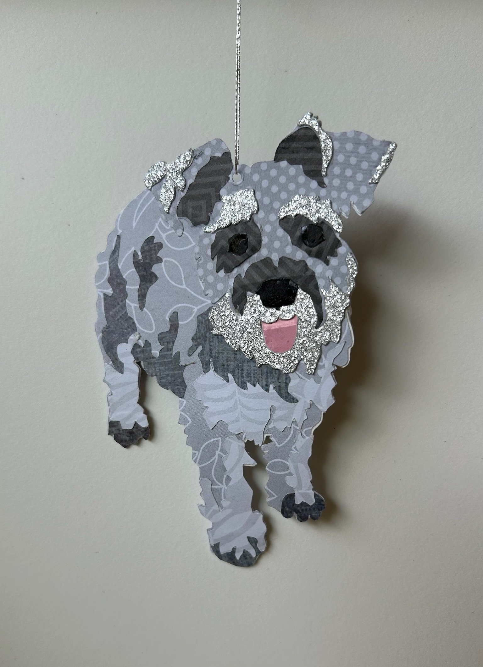 schnauzer paper ornament