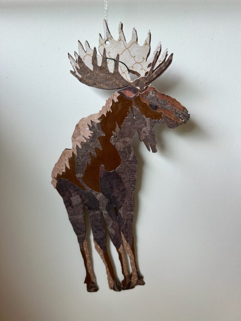 Moose Paper Ornament