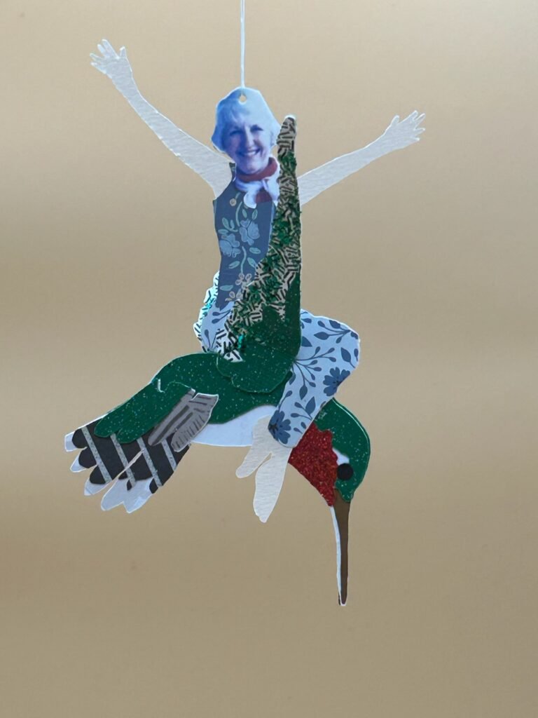 in memorial paper collage ornament