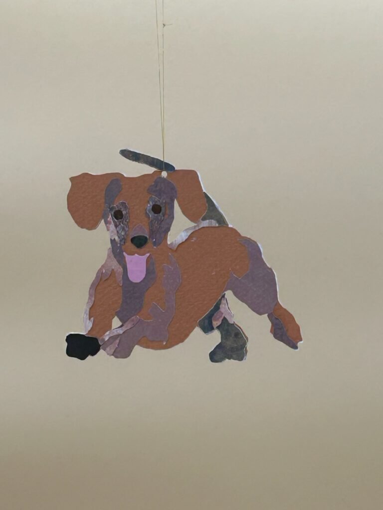 Daschund paper ornament