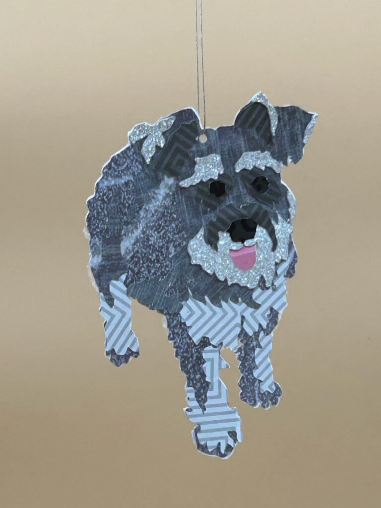 Miniature Schnauzer paper ornament