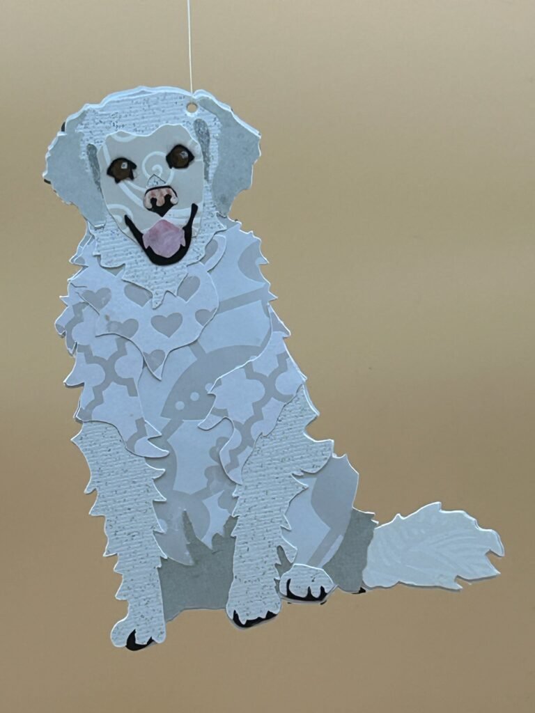 White Labrador Paper ornament