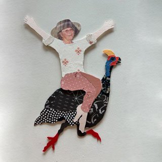 In Memorial collage paper art ornaments