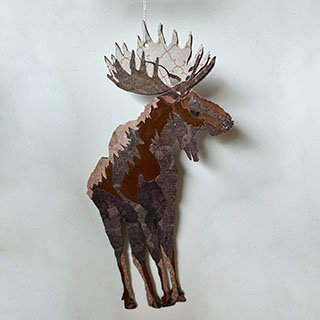 maine wildlife paper ornaments